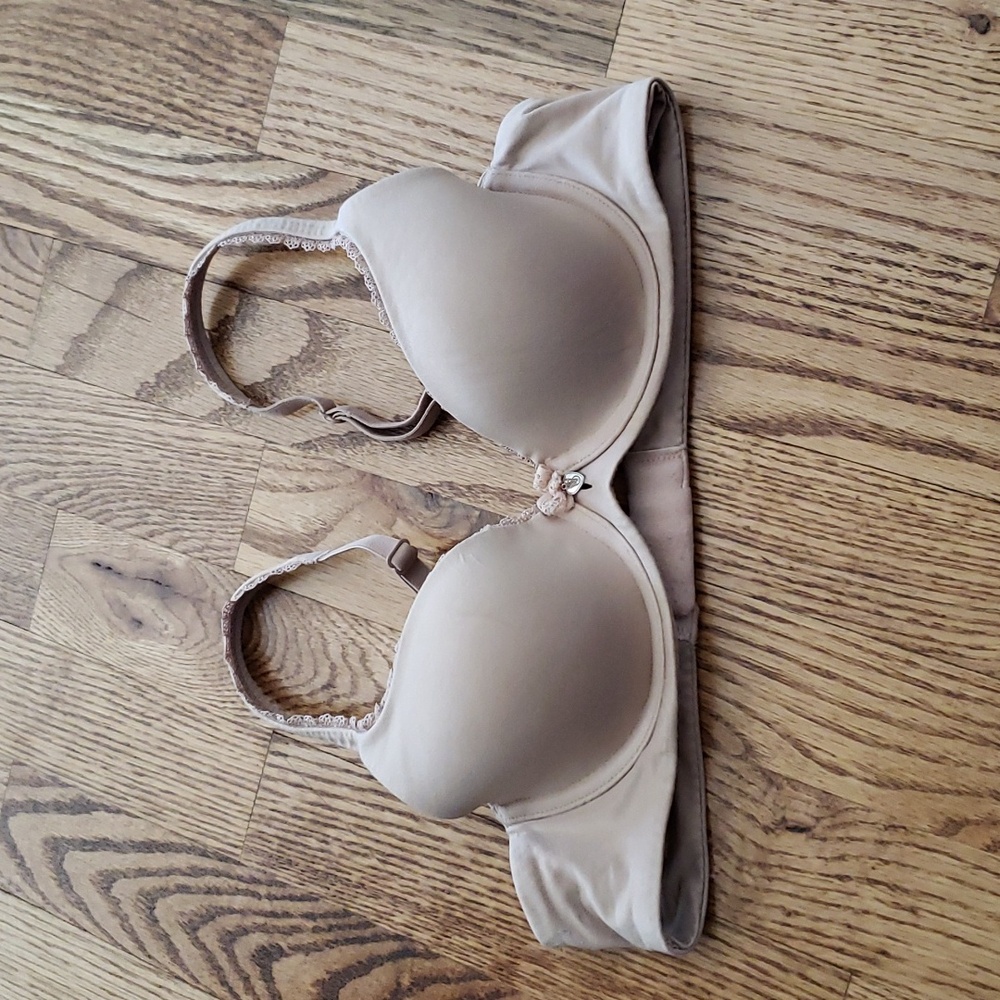 (34A) Victoria's Secret Body by Victoria's Secret Neutral Lined Demi Bra Padded